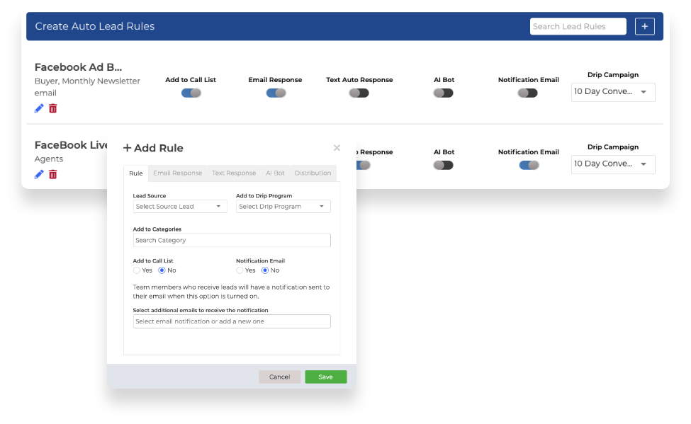 Lead Rules Preview