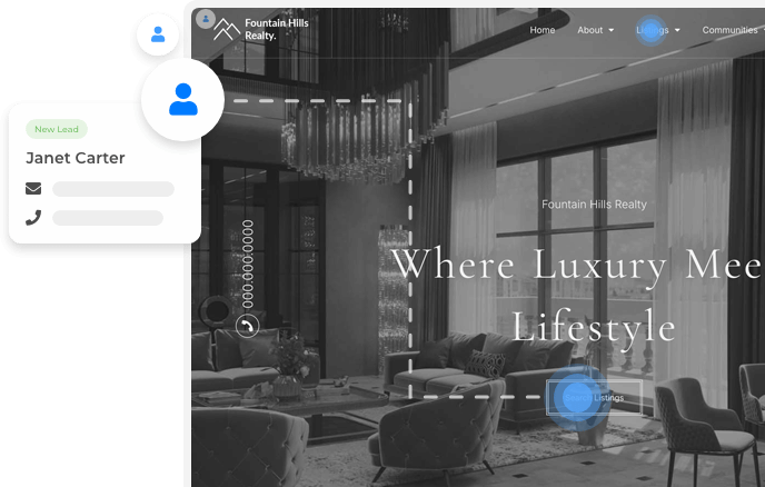 Wise Agent Leads showing website visitor tracking and lead identification